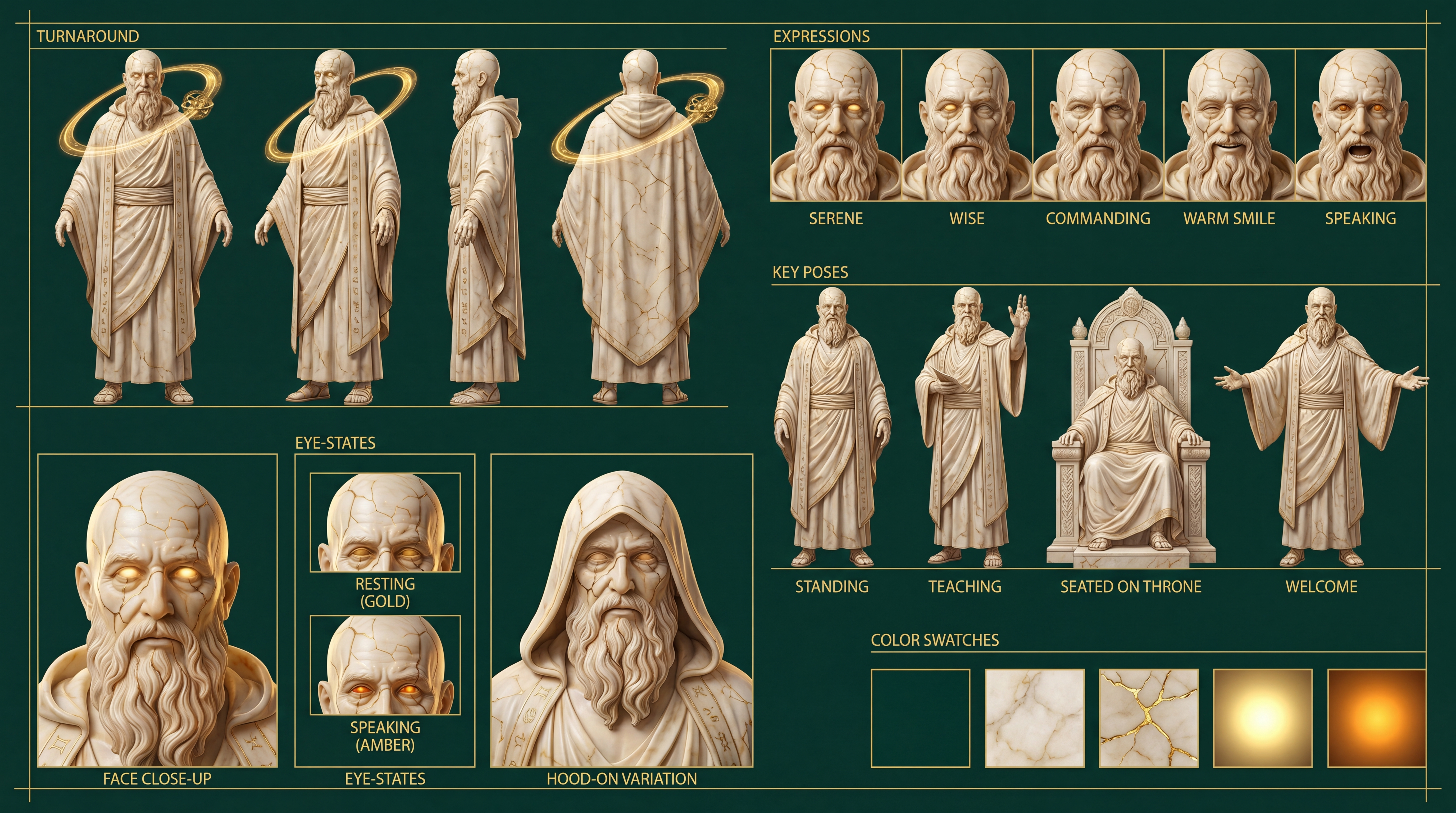 Atlas bald model sheet