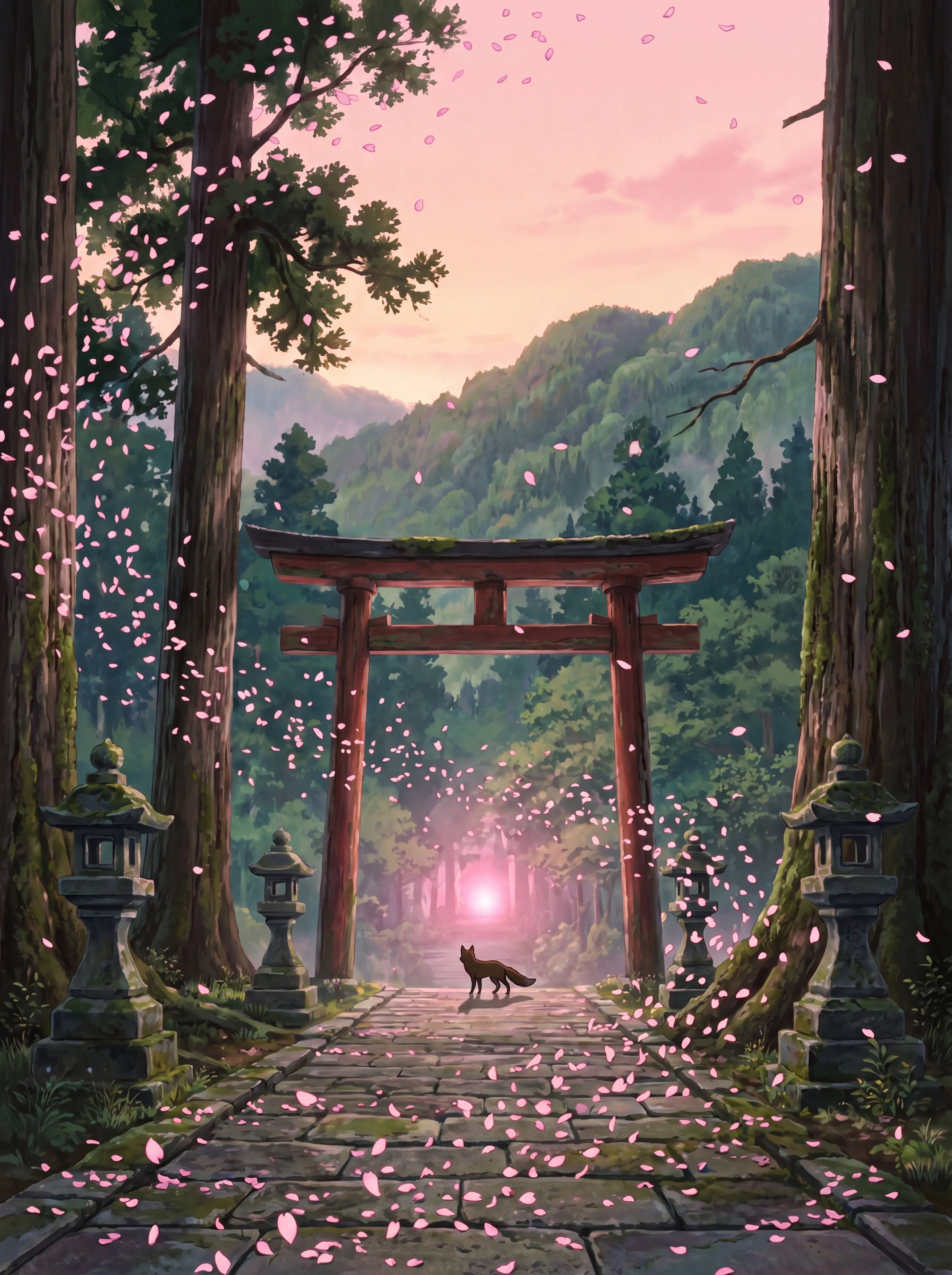 Spring shrine petals