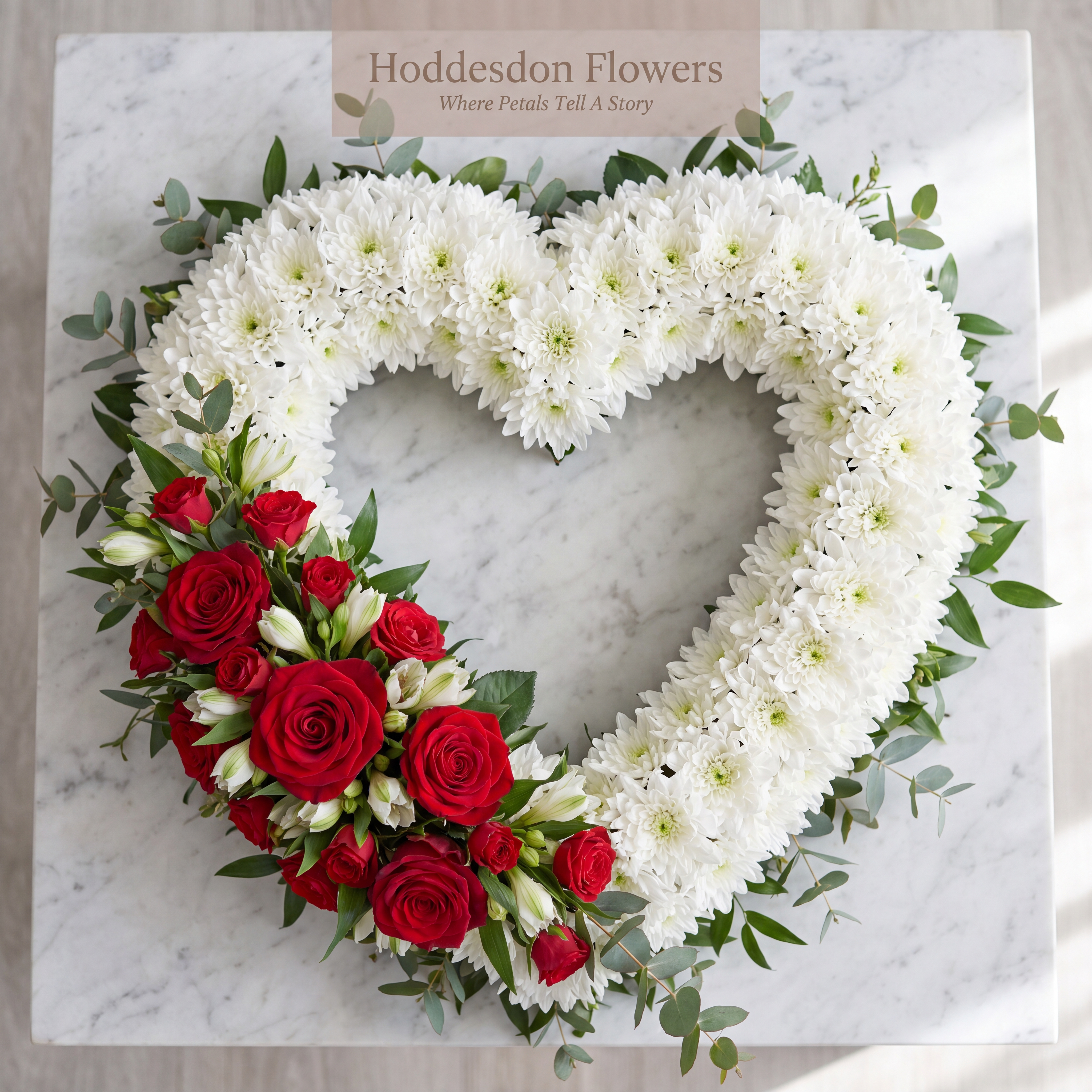 White & Red Open Heart