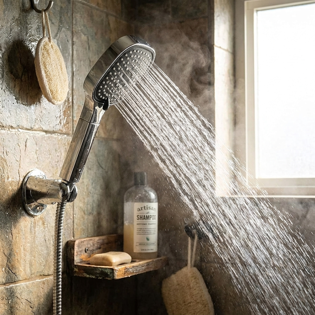 High-pressure showerhead lifestyle