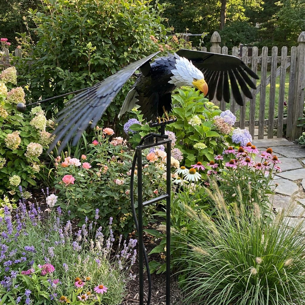 Metalen vogel windmolen lifestyle