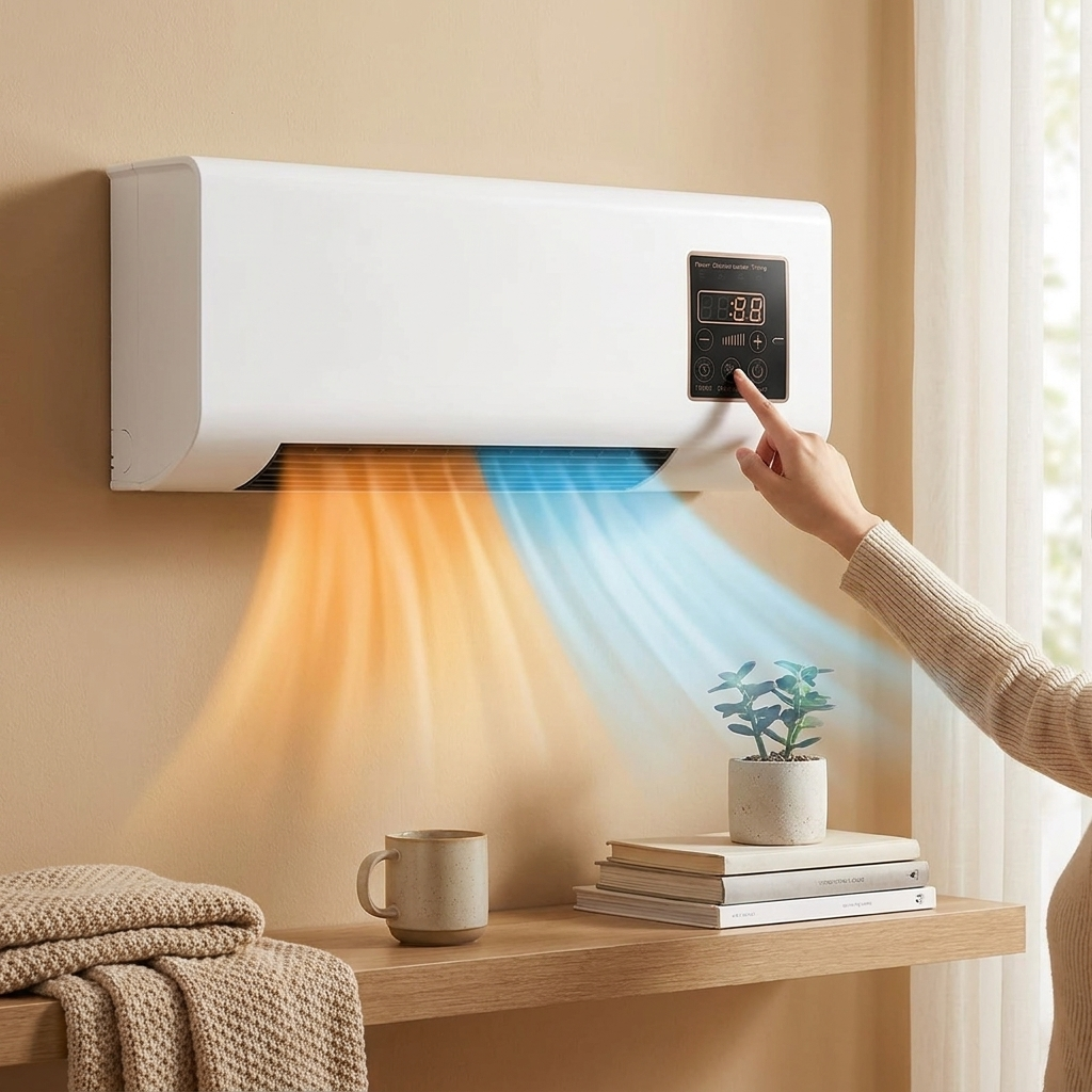 Ionotix 4-in-1 wall air conditioner in interior setting