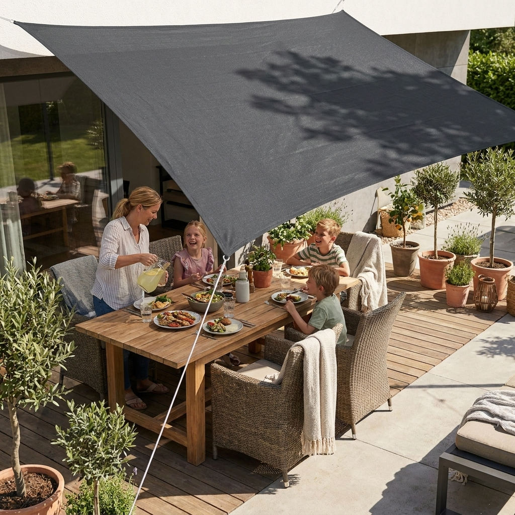 Waterdicht Rechthoekig Schaduwdoek UV-Bescherming Terras Tuin Balkon | Sansoti lifestyle