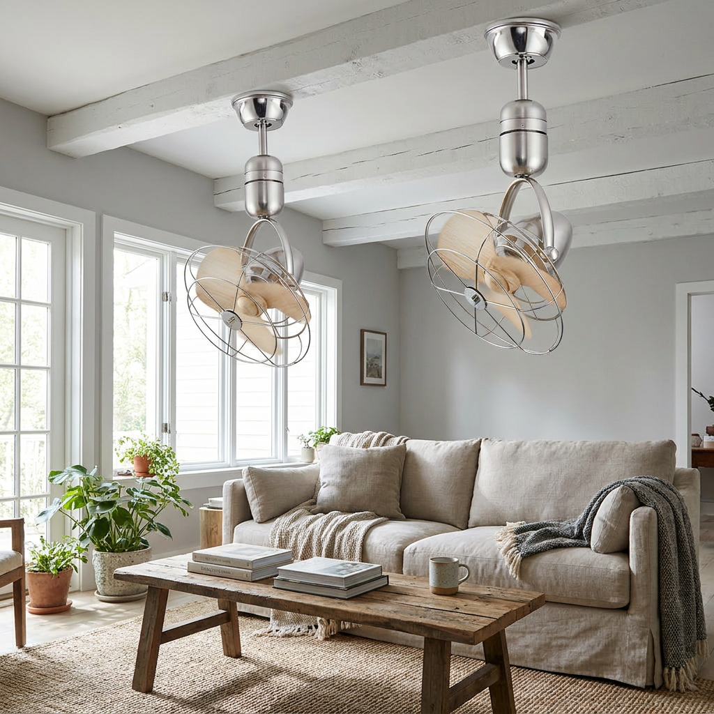 Wandventilator Vintage DC Motor Wit lifestyle