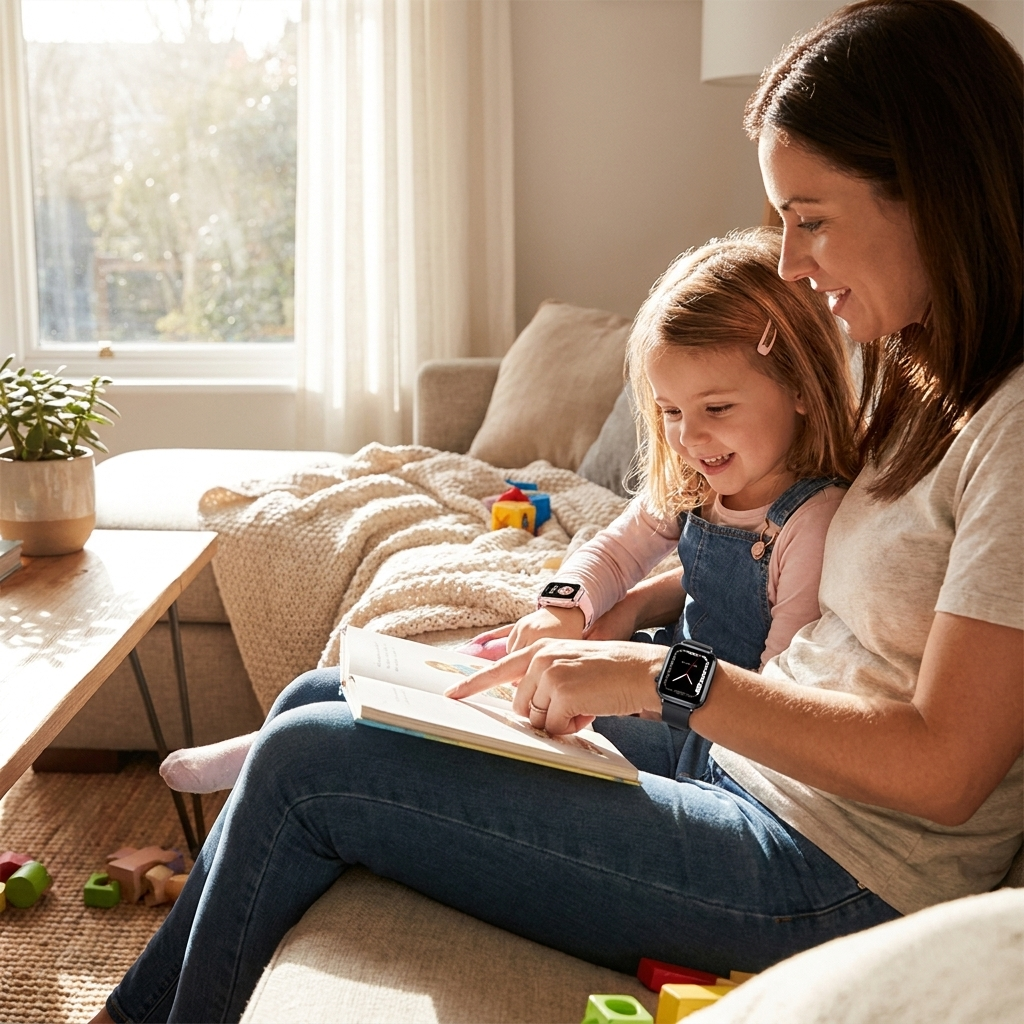 Slimme Kinderhorloge met 4G Videobellen en GPS-Tracking Roze Zwart Wit lifestyle
