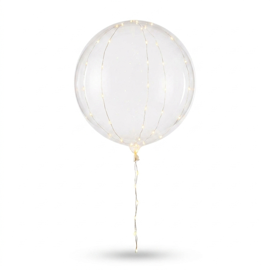 LED Ballonnen Transparant Warm Wit 45cm Set 10 Stuks 3m Lichtdraad Herbruikbaar Latex-vrij Verjaardag Bruiloft Feestdecoratie Batterij studio