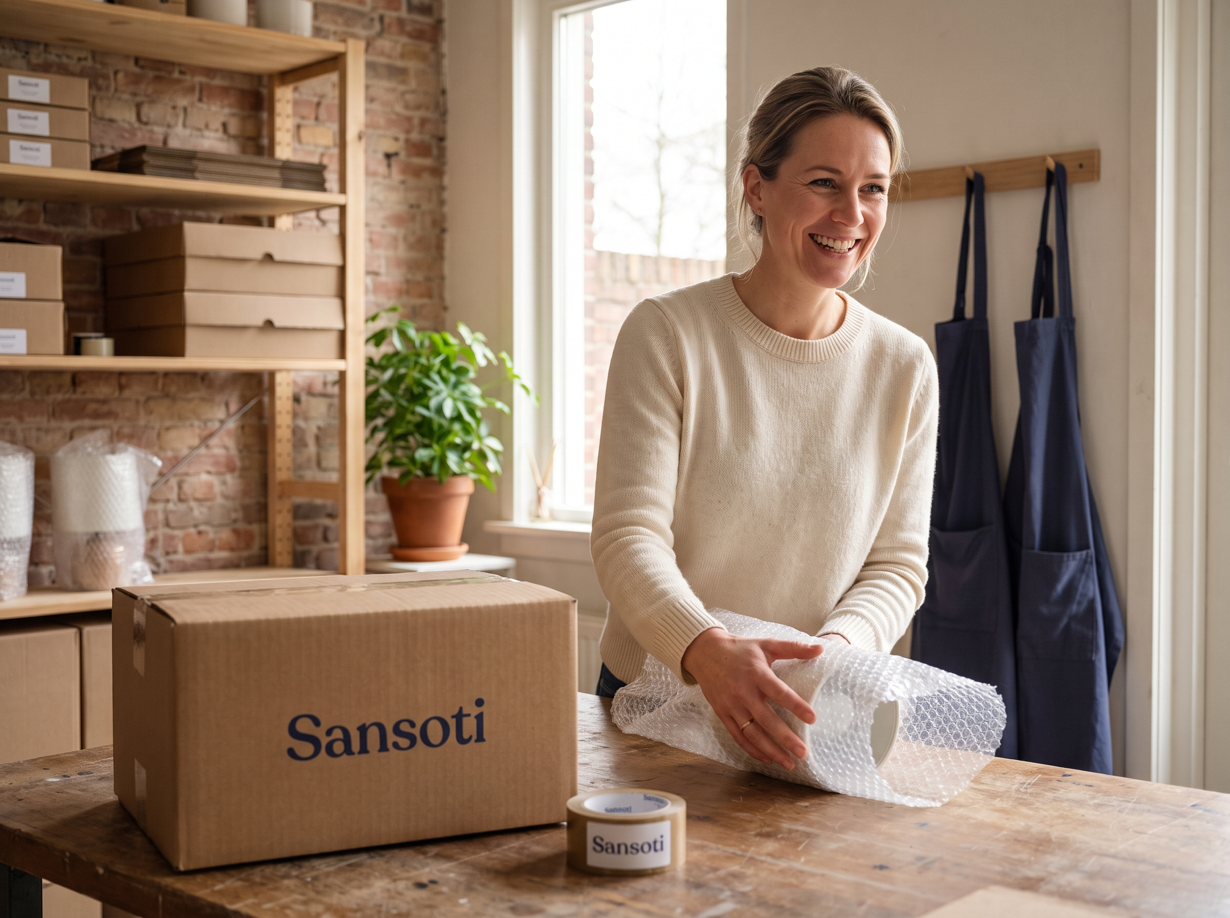 Sansoti verpakking en verzending