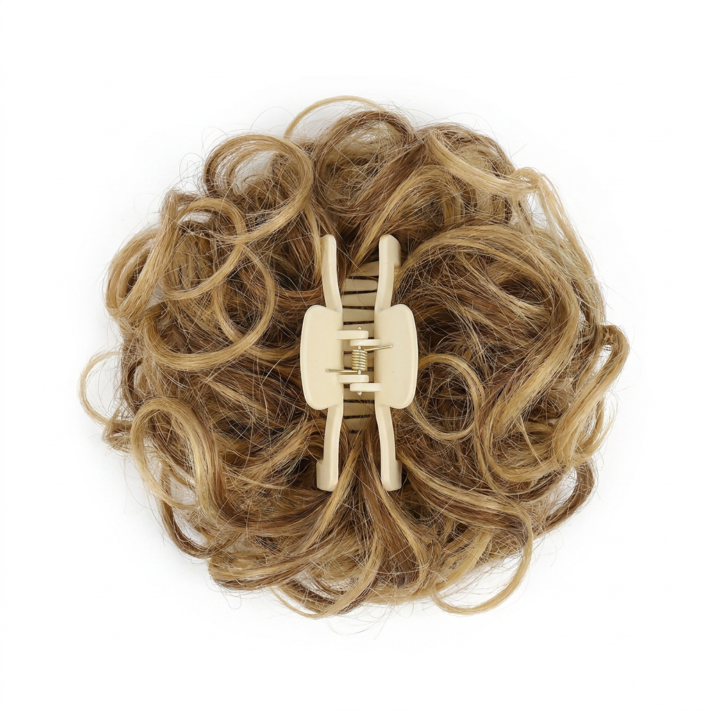 Haarknot met Krullen – Synthetisch Haar – Clip-On Knot – Volumineus – Verschillende Kleuren studio