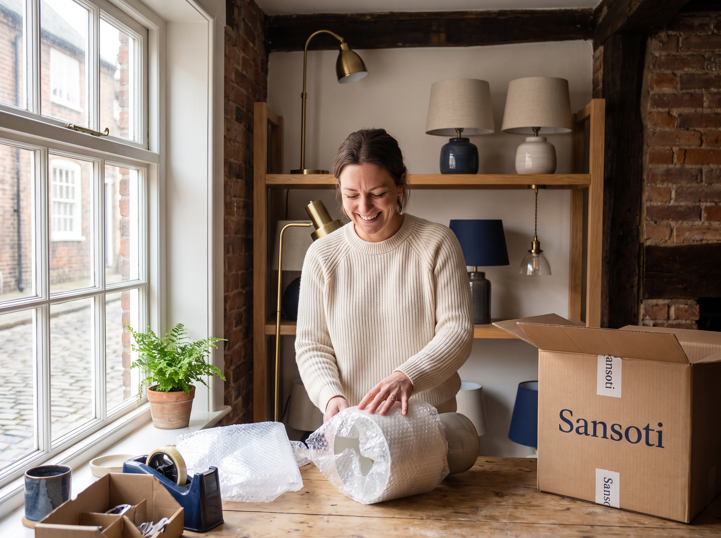 Sansoti verpakking en verzending