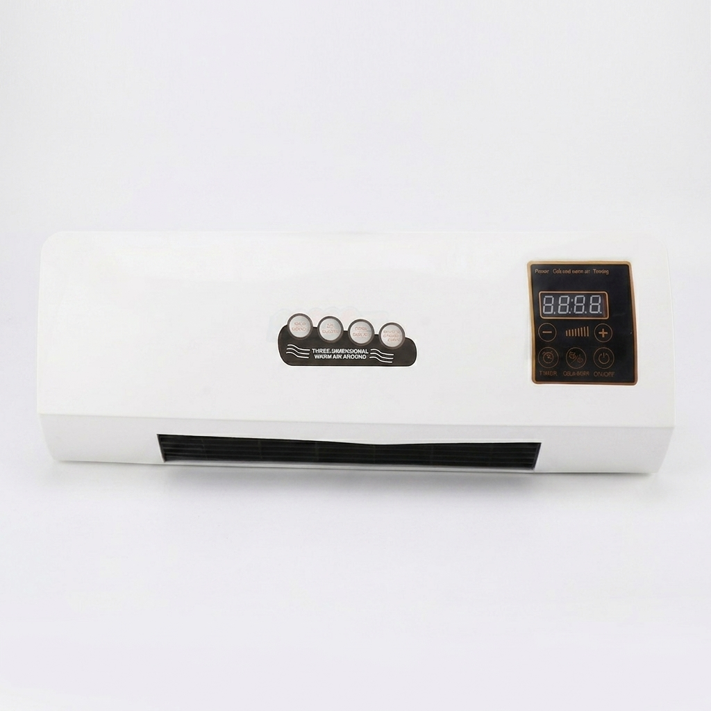 Airco Wandmontage 1800W 4-in-1 Klimaatunit Koeling Verwarming Ventilator Ontvochtiger LCD Afstandsbediening 10m Timer 23dB Slaapkamer Kantoor | Sansoti studio