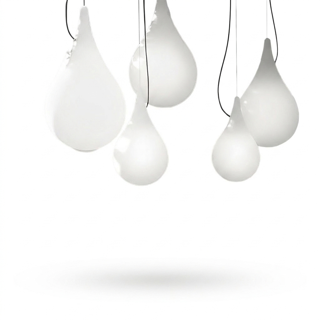 Outdoor Lamp Teardrop Pendant Lamp Plastic White IP65 Garden Terrace LED Warm White Outdoor Hanging Lamp Patio | Sansoti studio