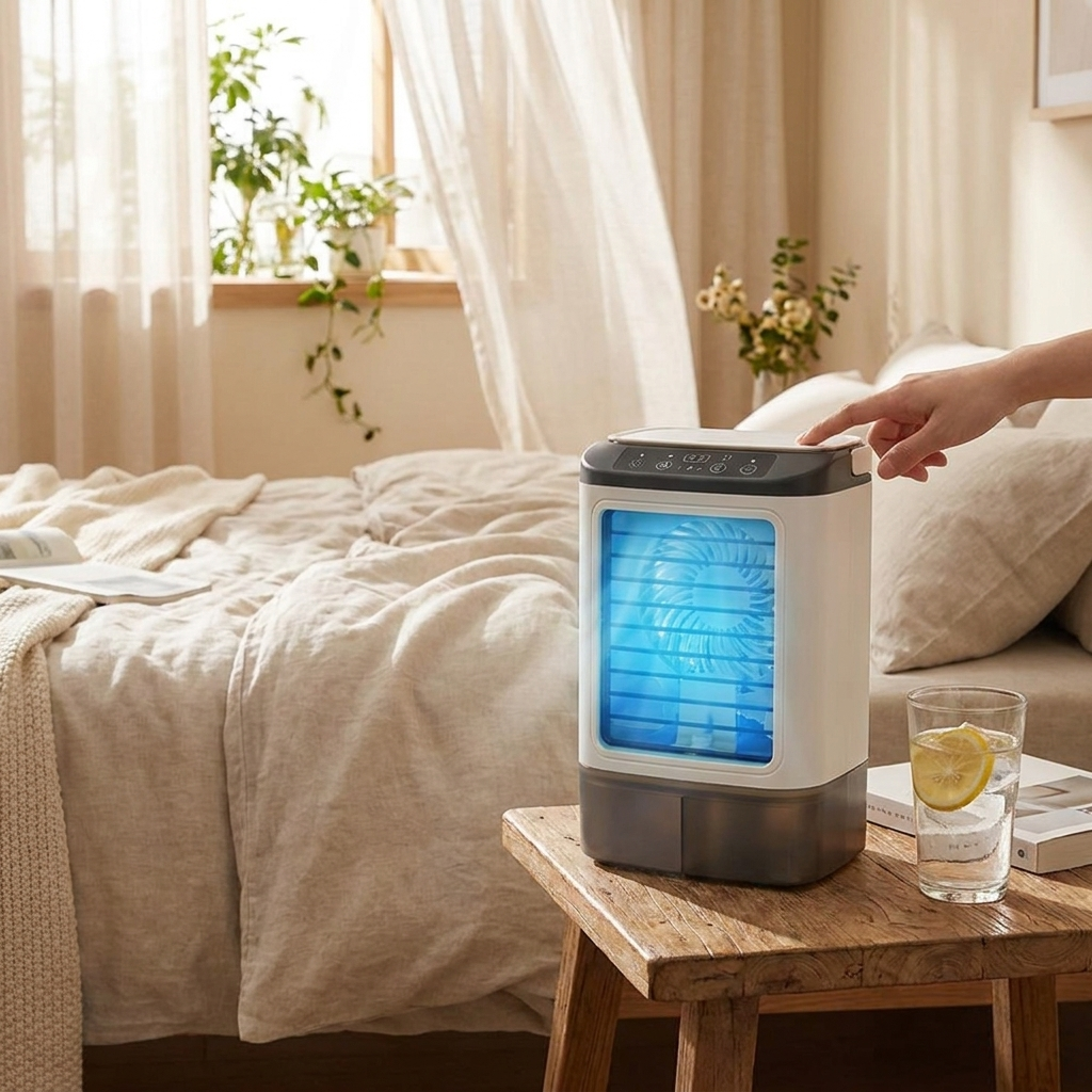Compacte USB Ventilator Mini Luchtkoeler lifestyle