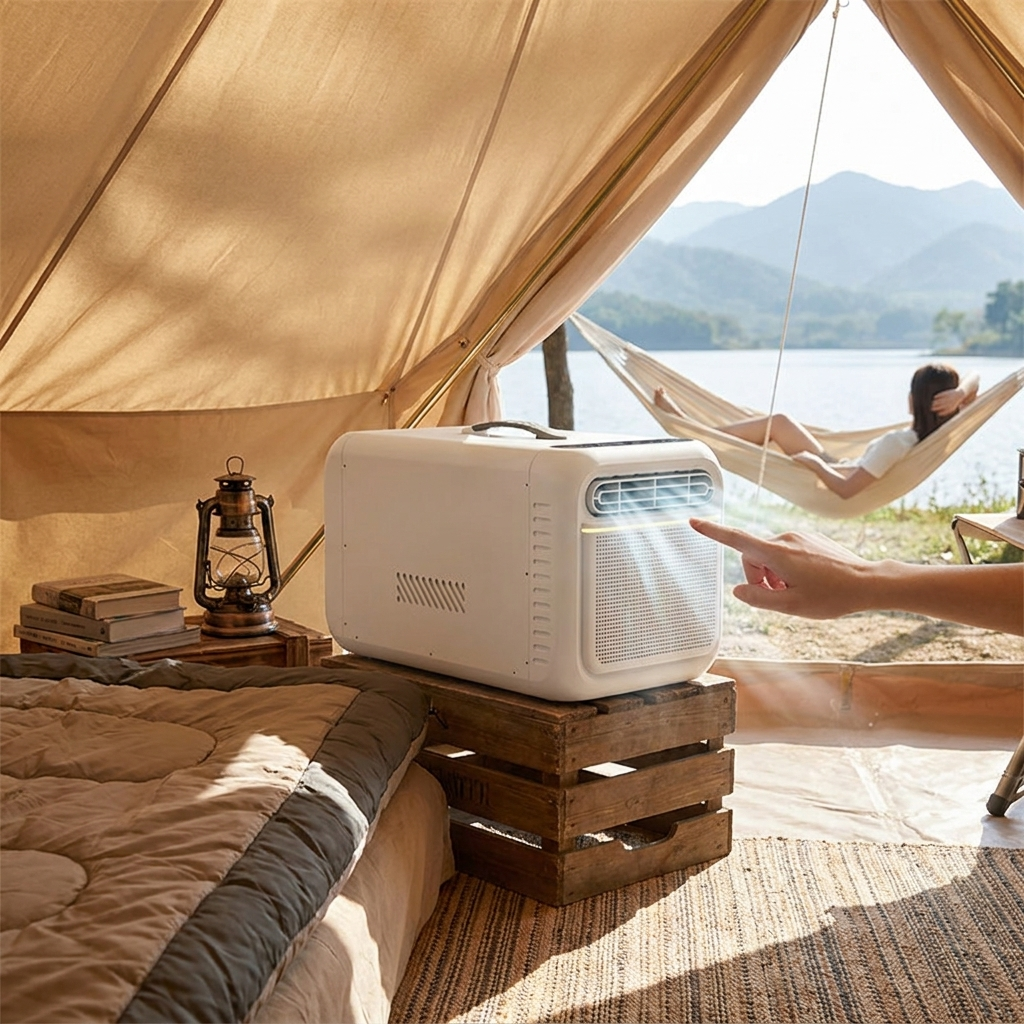 Portable Mobile Air Conditioner Cooling Without Compressor Outdoor Tent Camping Cooling System | Sansoti lifestyle