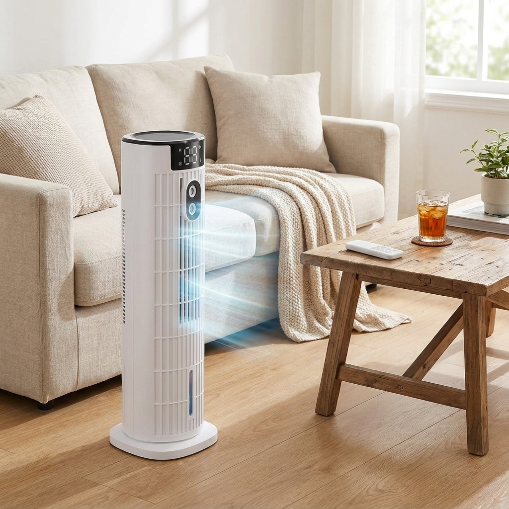 4-in-1 Mobile Air Cooler with Remote Control Timer and Evaporative Cooling for Room Office | Sansoti lifestyle