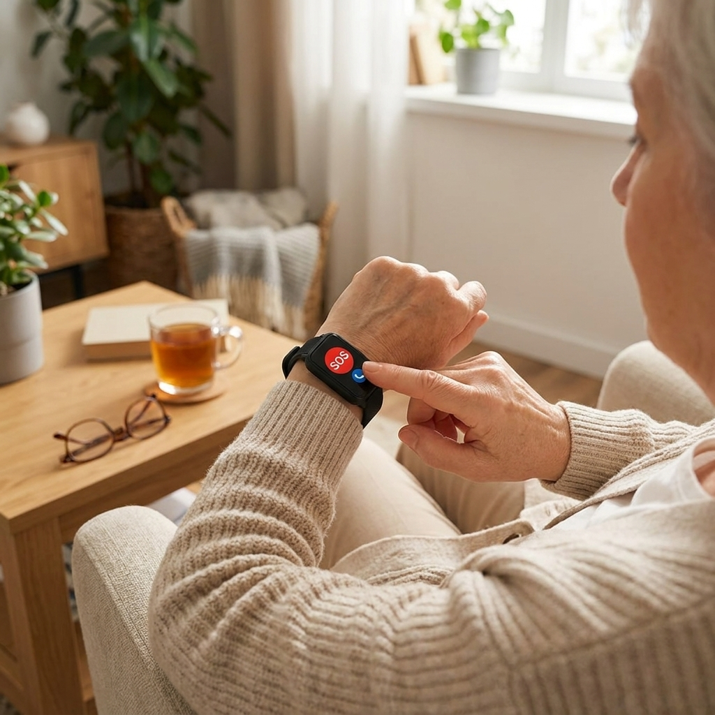 Smartwatch Senioren met Valdetectie SOS GPS 4G IP67 Waterdicht Medicijnherinnering Veiligheidszone Alarmering Hartslagmeting Bewegingstracking Ouderenhorloge Hulp | Sansoti lifestyle