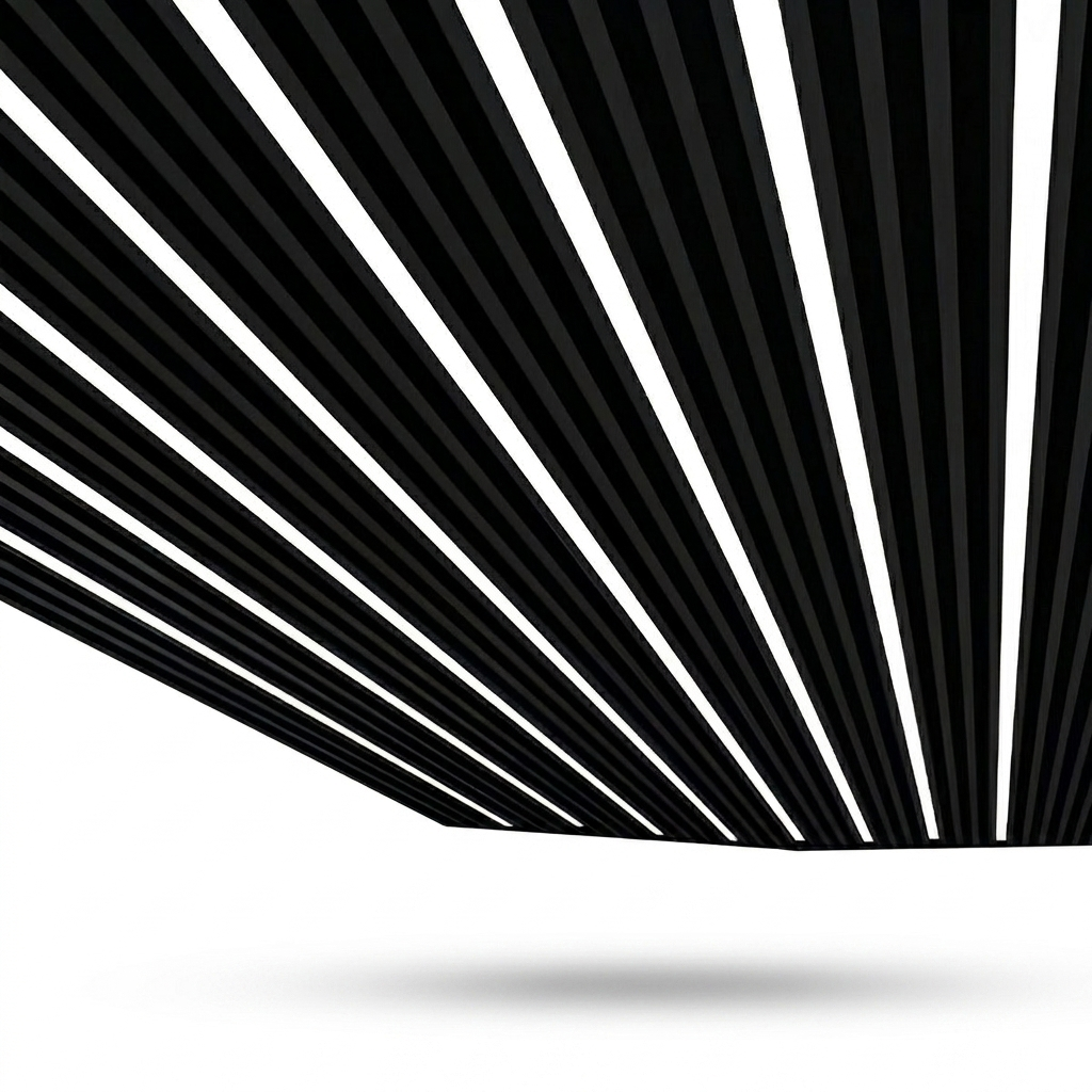 LED Plafondlamp Strip Aluminium Zwart Inbouw Hangend Kantoor Winkel Gym Railverlichting Lineaire Plafonnière Modern | Sansoti studio