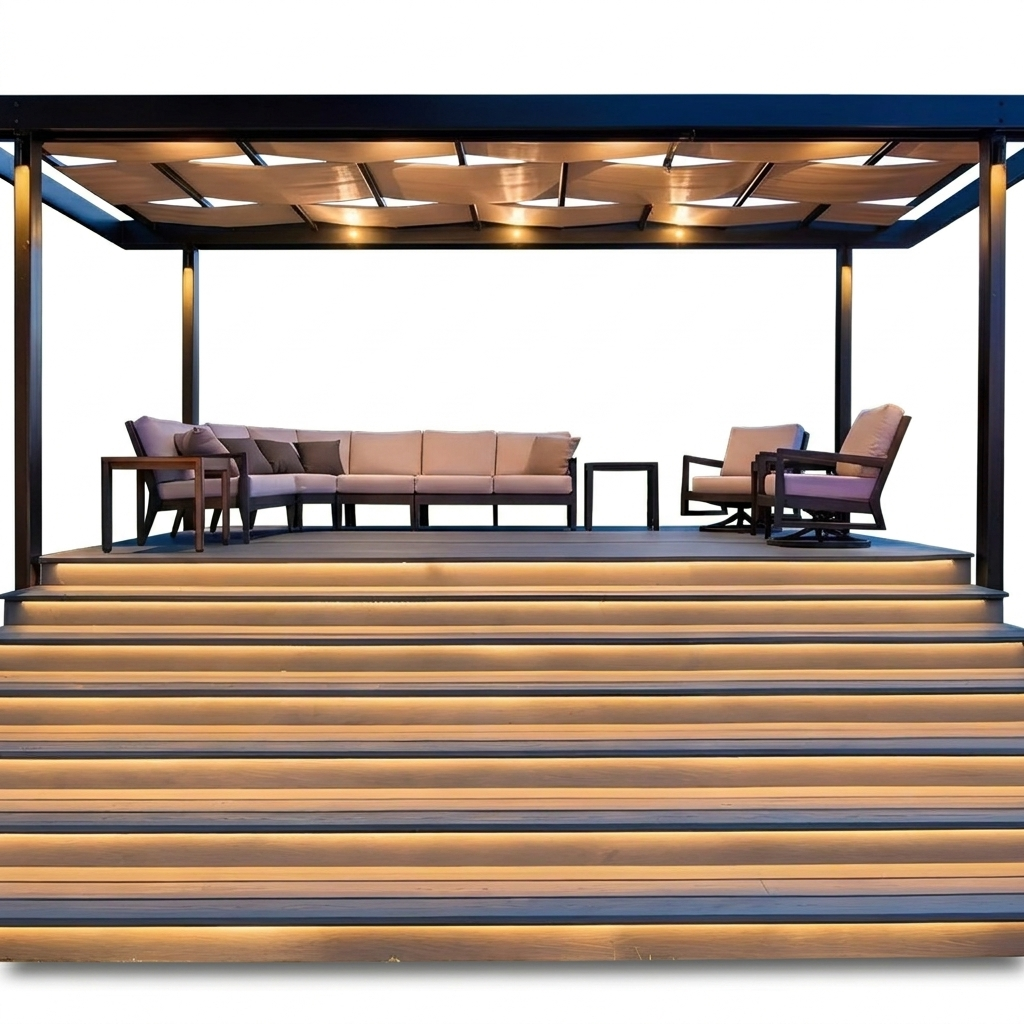 LED Strip Buiten Solar 5W Warmwit IP65 Tuin Trap Terras Inbouw Lichtstrip Flexibel 3000K Oprit Pad Sfeerverlichting Buiten | Sansoti studio