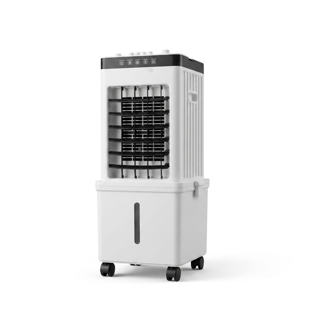 Mobile Air Cooler with Water Cooling 15L – Fan with Oscillation and Ice Cooling for Bedroom, Living Room, and Office studio