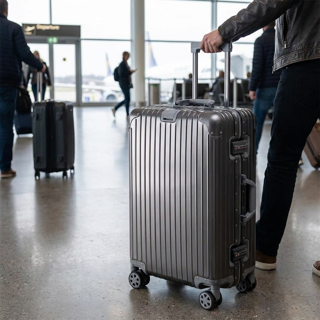 Valise de voyage Aluminium-Magnésium Roulettes 360° Serrure TSA Cabine & Soute 52-120L lifestyle
