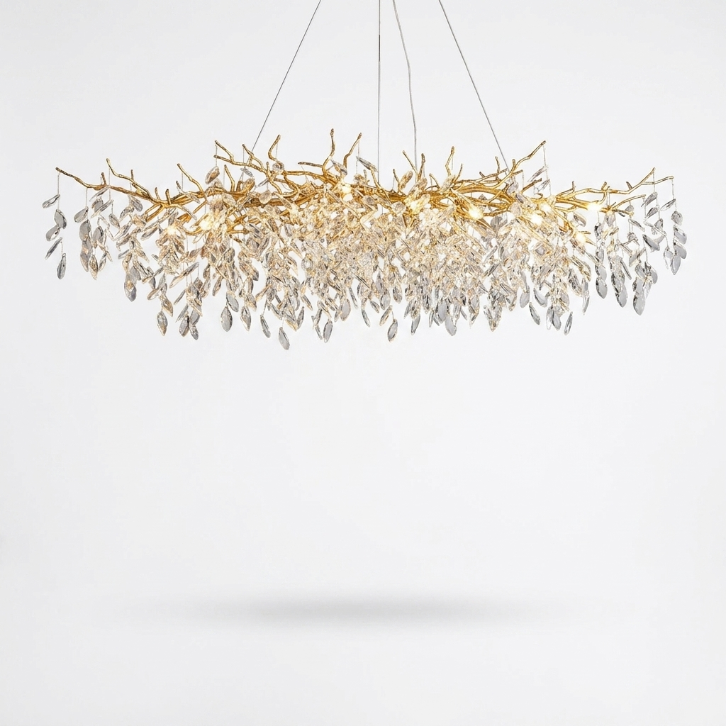 Kristallen Plafondlamp Rechthoek LED G9 Luxe Kroonluchter Woonkamer studio
