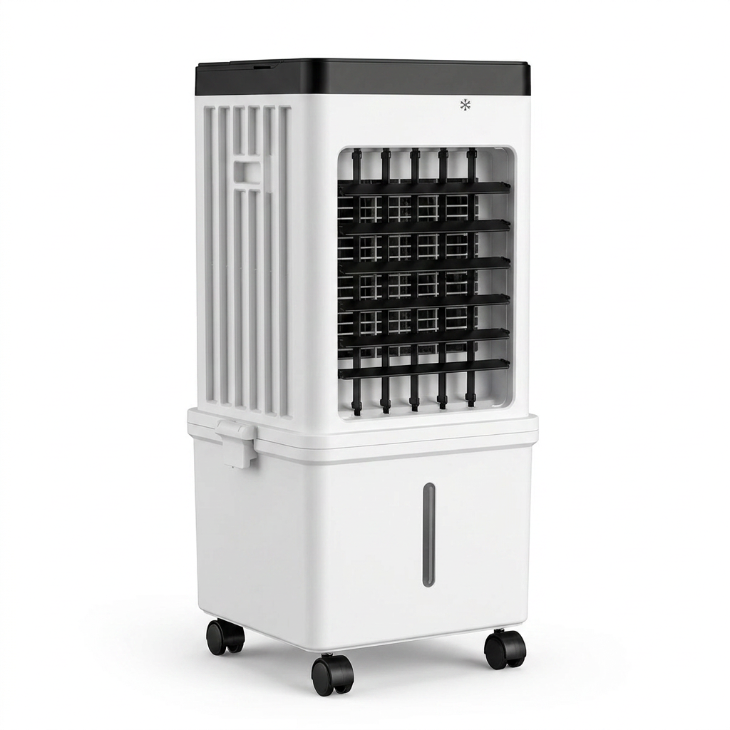 Mobiele Airco Luchtkoeler 15L met Waterkoeling en Zwenkfunctie voor Woonkamer Slaapkamer Kantoor studio