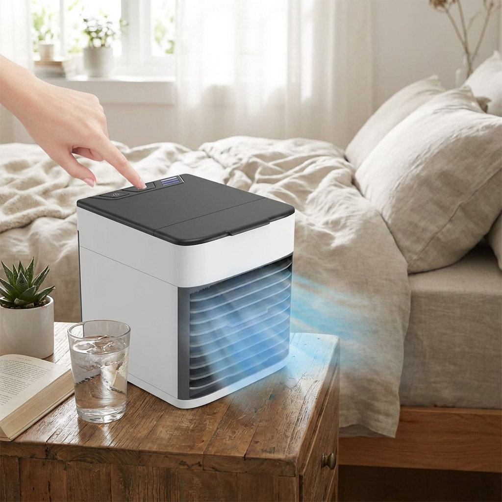 Draagbare Aircooler voor Thuis en Kantoor Fluisterstille Koeling tot 20m2 lifestyle