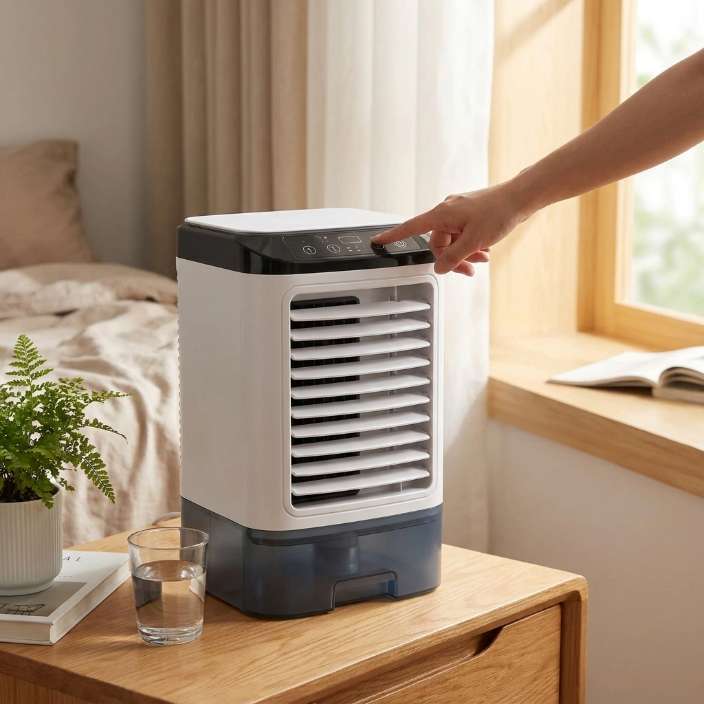 Draagbare Luchtkoeler met Ultrasone Technologie en 3 Snelheden voor Optimale Verkoeling lifestyle