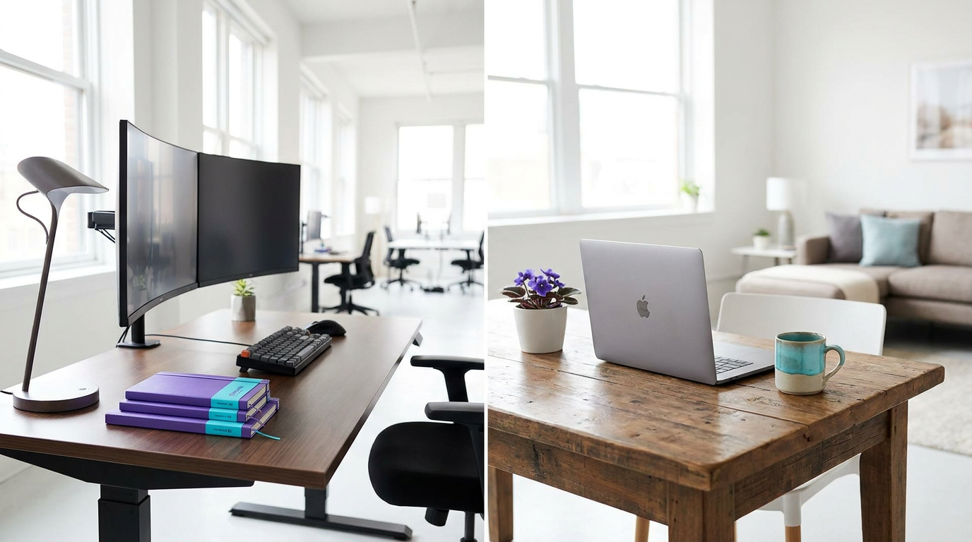 Agentur-Schreibtisch versus Home-Office – der Vergleich