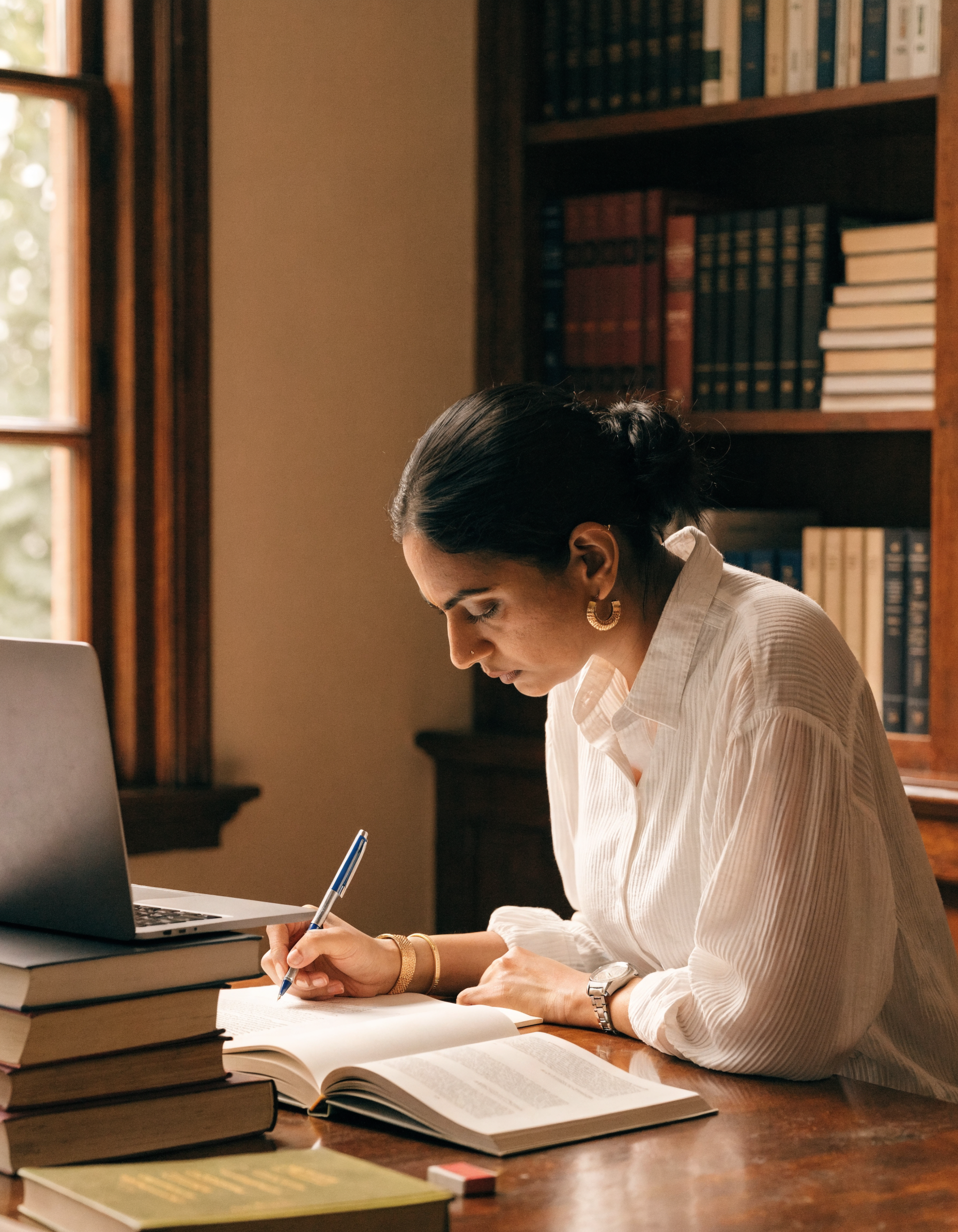 Portrait — doctoral candidate at work
