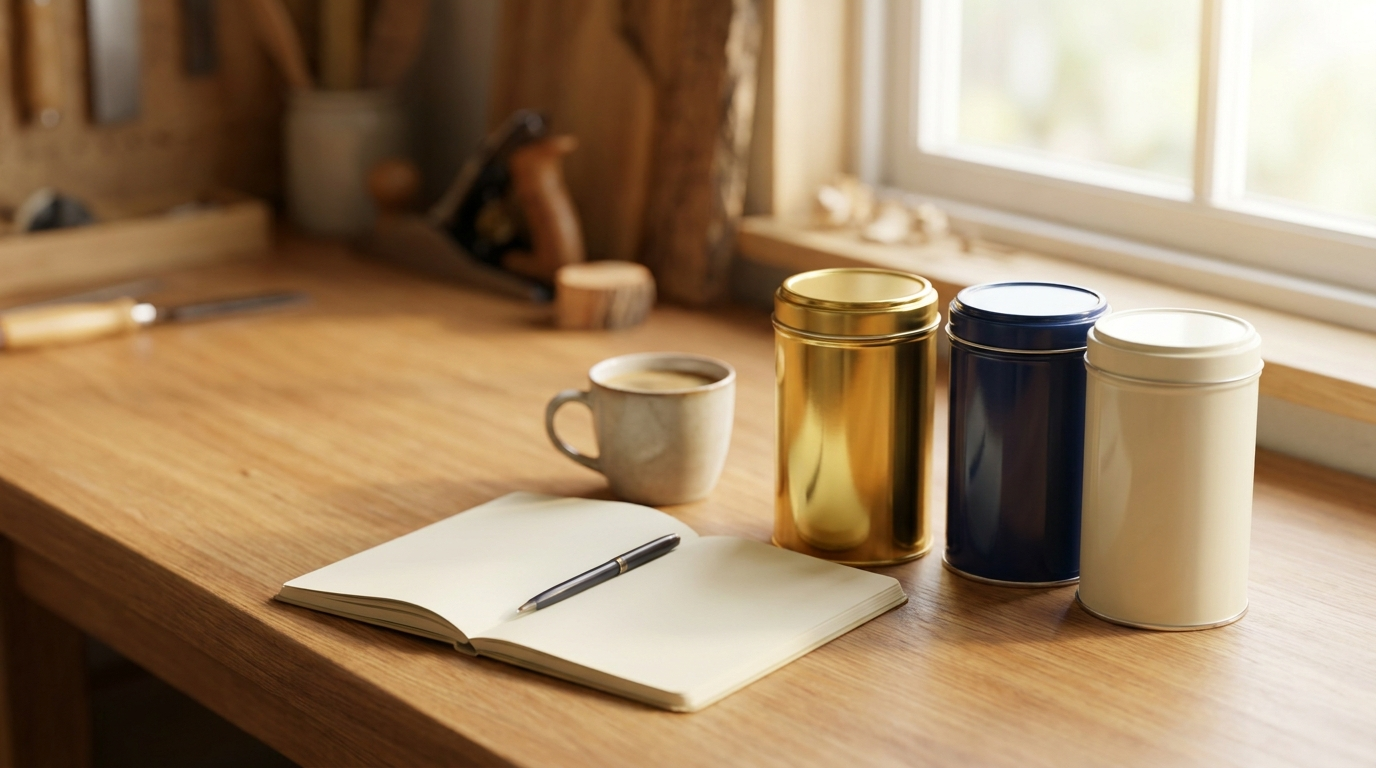 Premium decorative metal tins by Masaş