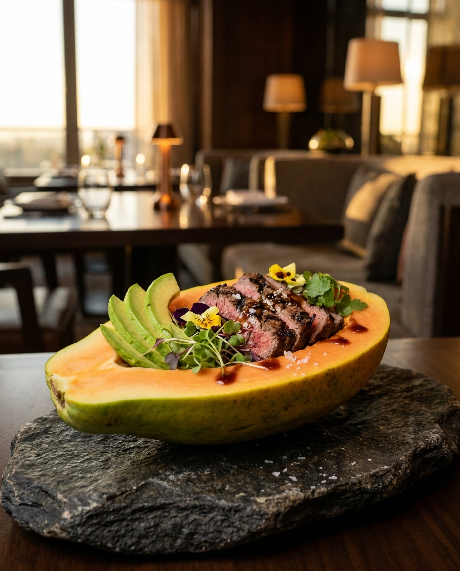 Dinner Bowl — fresh papaya edible bowl