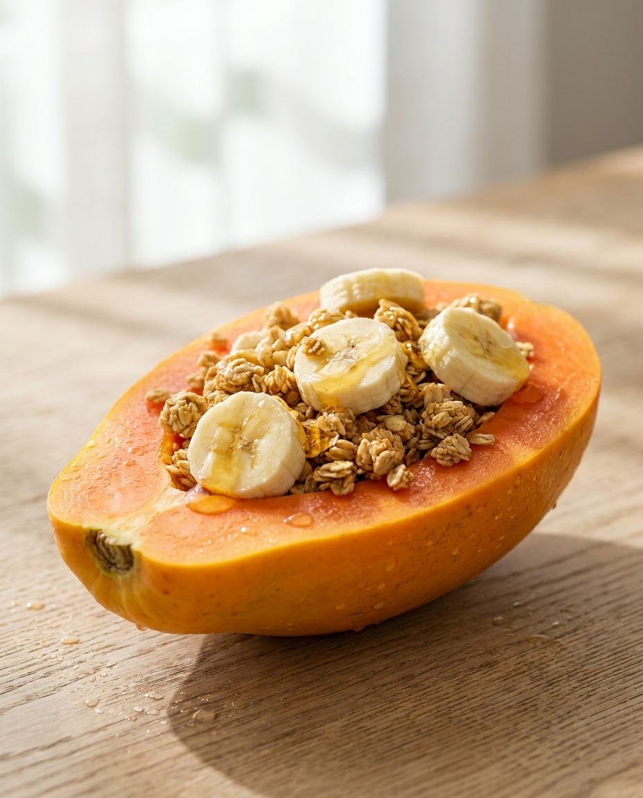 Breakfast papaya bowl — Banana