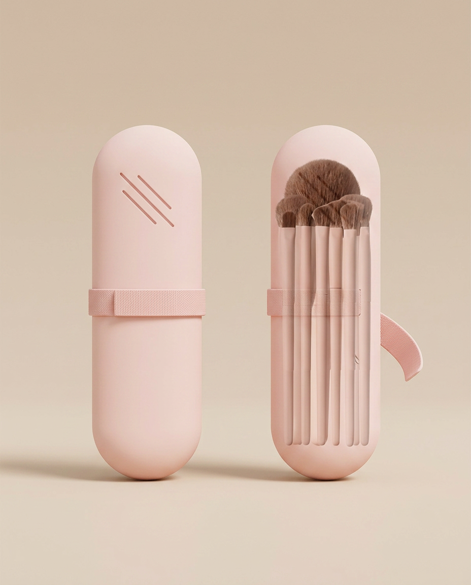 Silicone Brush Holder Pink
