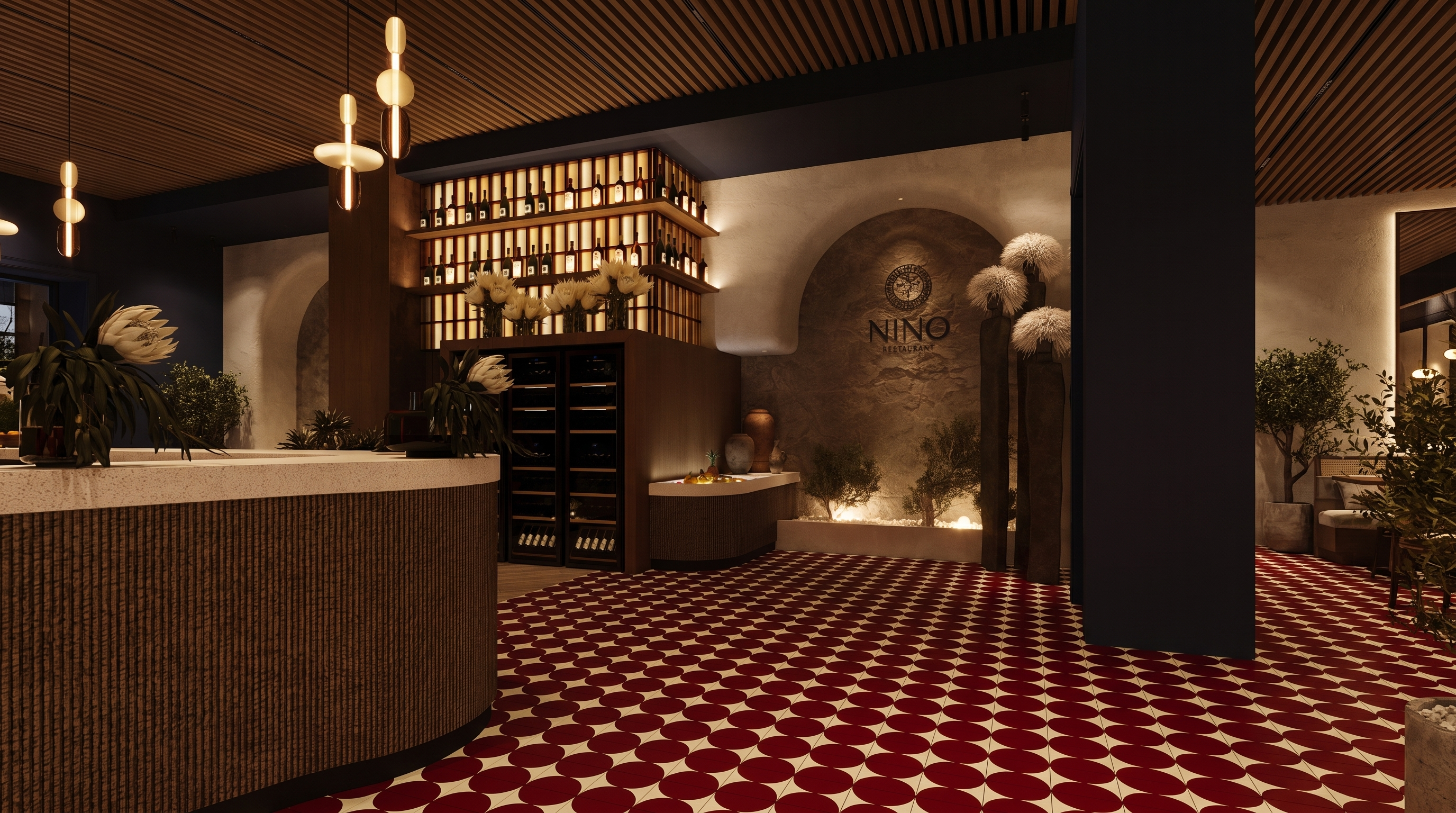 Интерьер ресторана Nino — дизайн HoReCa Vanilla Room в Алматы