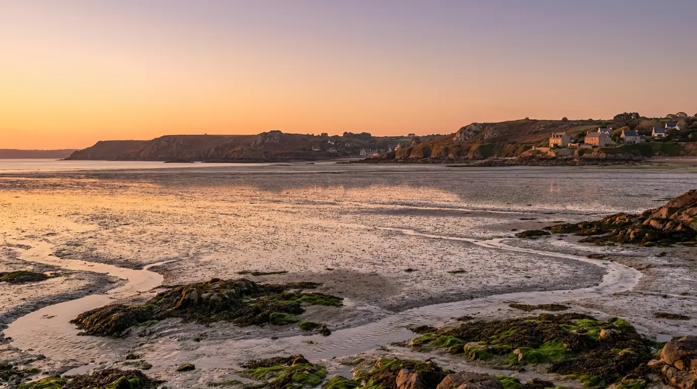 Baie de Saint-Brieuc à marée basse