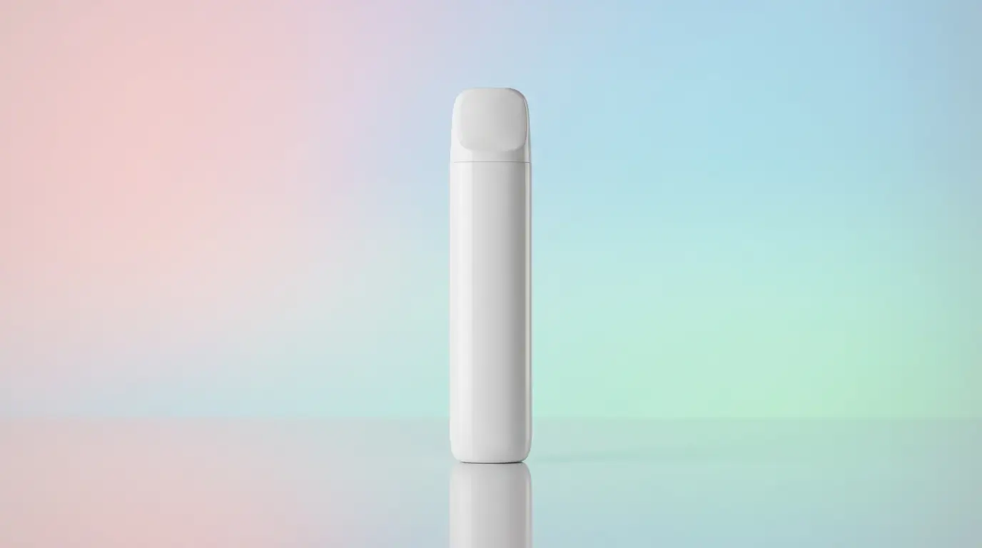 Vape pod moderne sur fond dégradé pastel