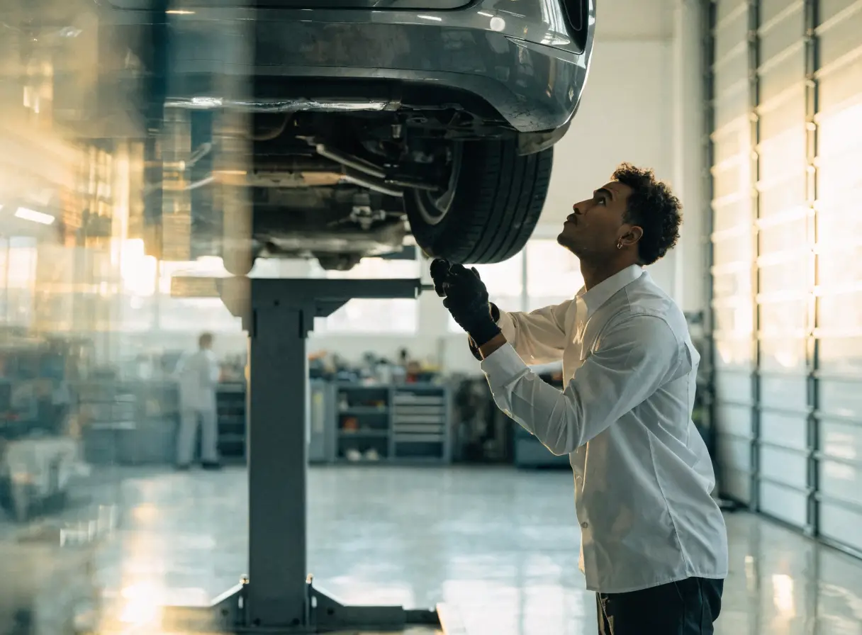 Modern automotive repair shop
