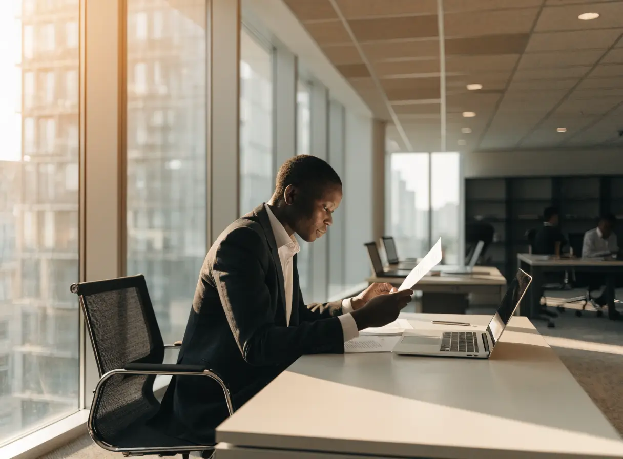 Professional in a modern office