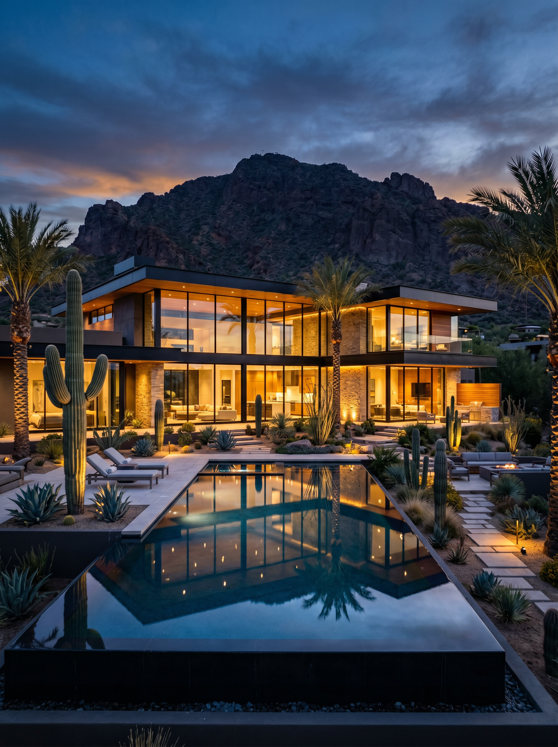 Luxury mansion aerial