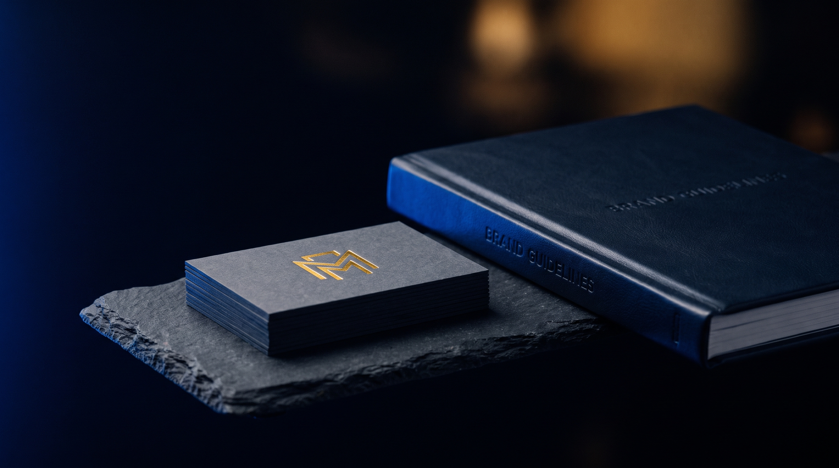 Branding agency London — gold foil brand identity design by Fintel Labs