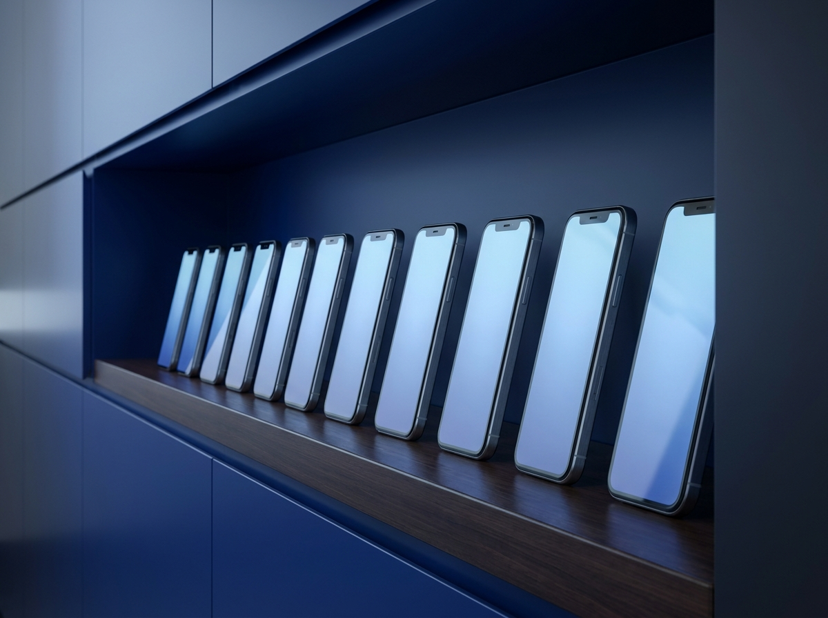 Refurbished phones on display