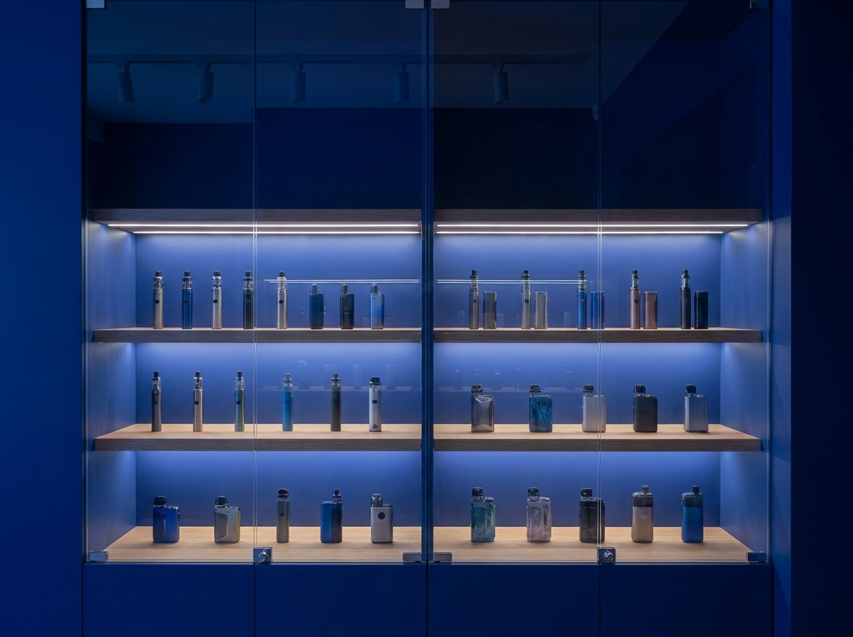 Vape display shelf