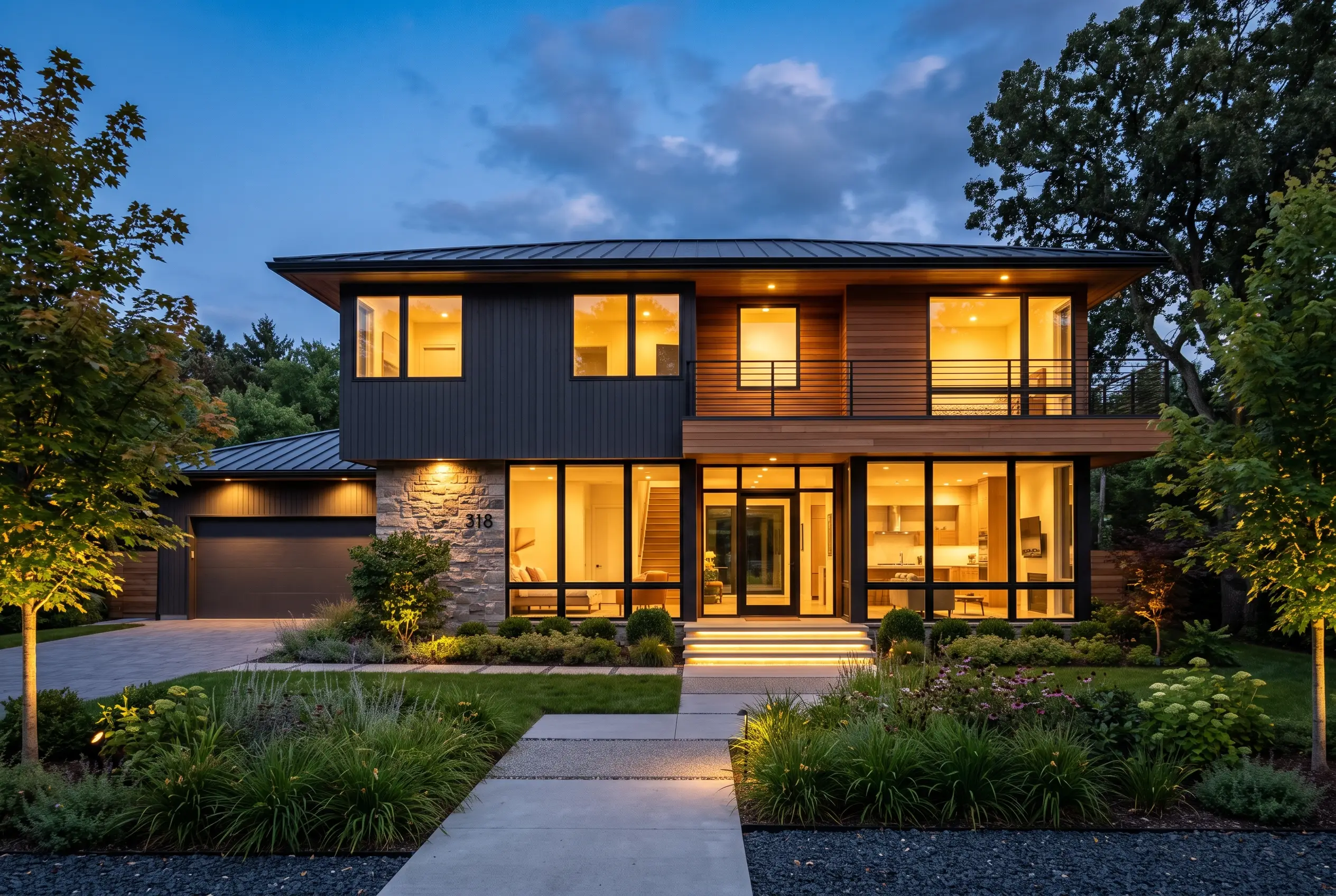 Newly finished home exterior by TrueNorth