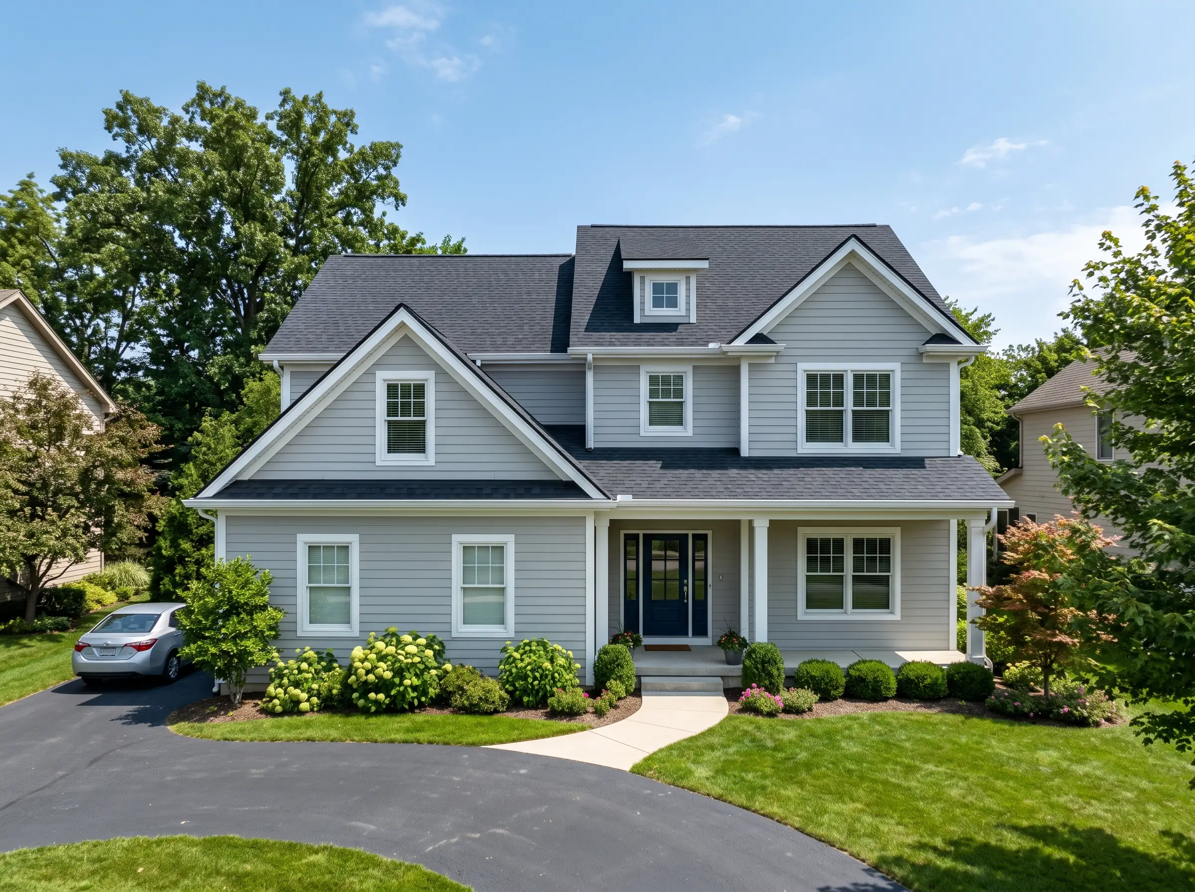 Completed seamless gutter project