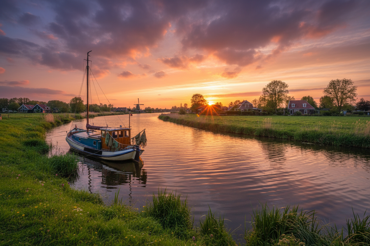 River Zaan golden hour