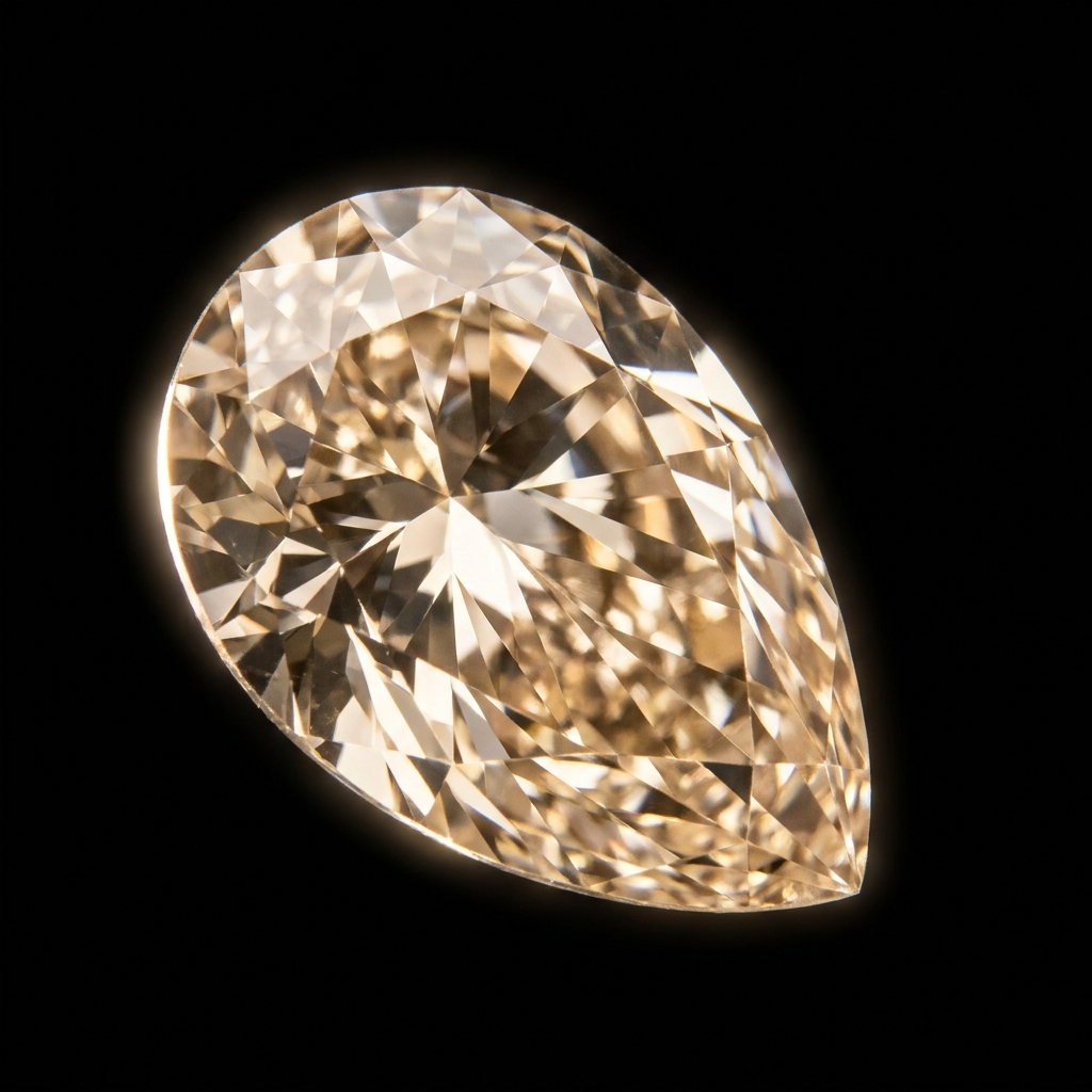 Pear-shaped diamond — bespoke diamond jewellery, Marmaris