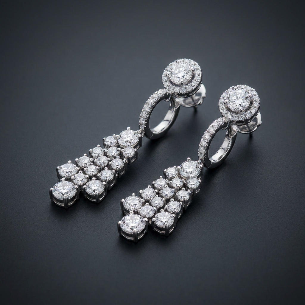 Diamond Halo Stud Earrings — Earrings · The Diamond Harbour Marmaris