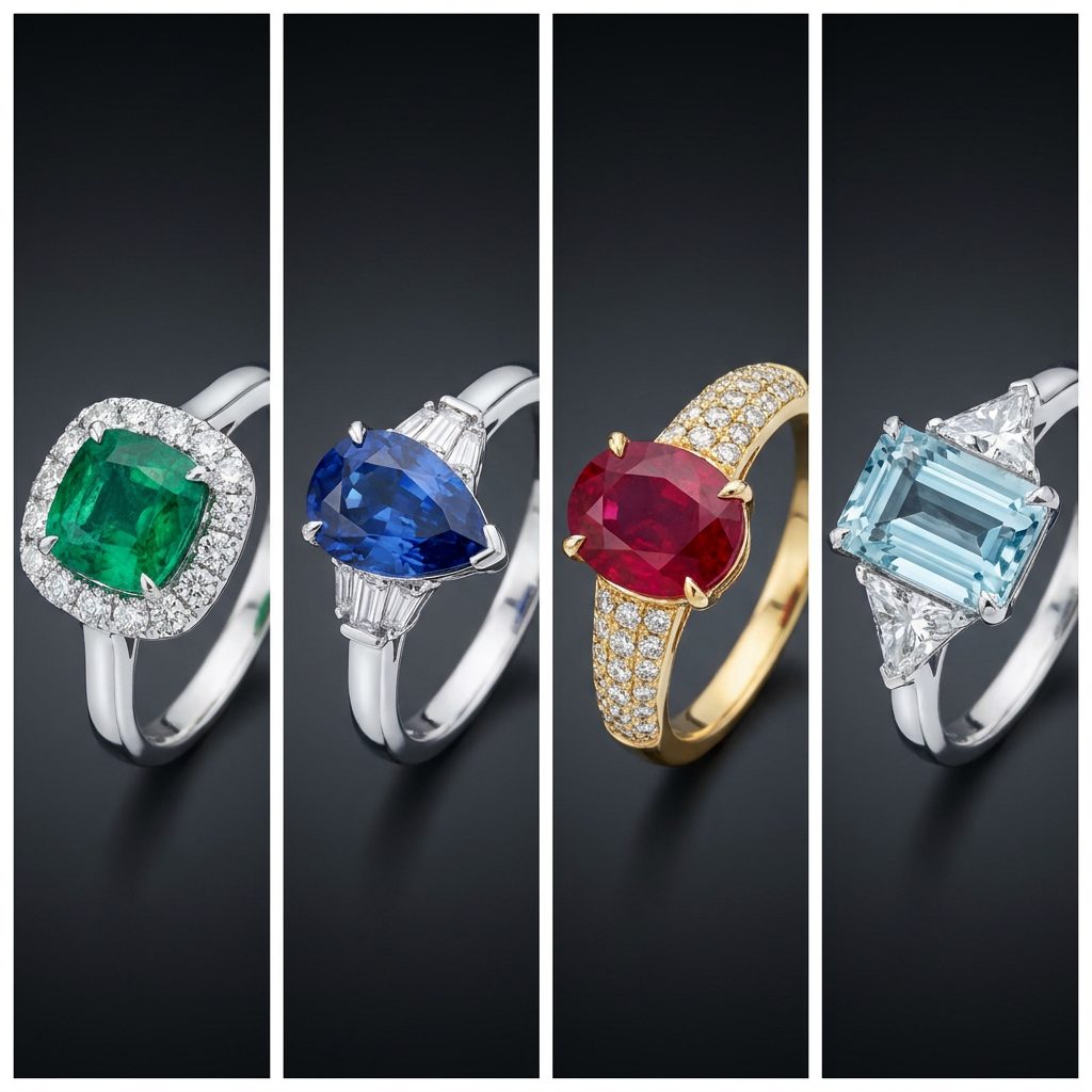 Emerald Sovereign Ring — Natural Stones · The Diamond Harbour Marmaris
