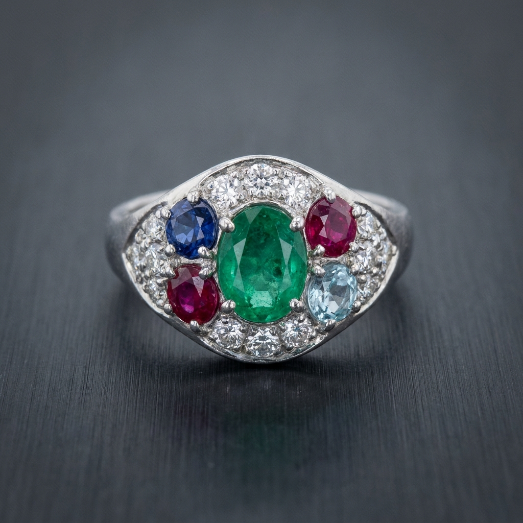 Burmese Ruby Halo Ring — Natural Stones · The Diamond Harbour Marmaris