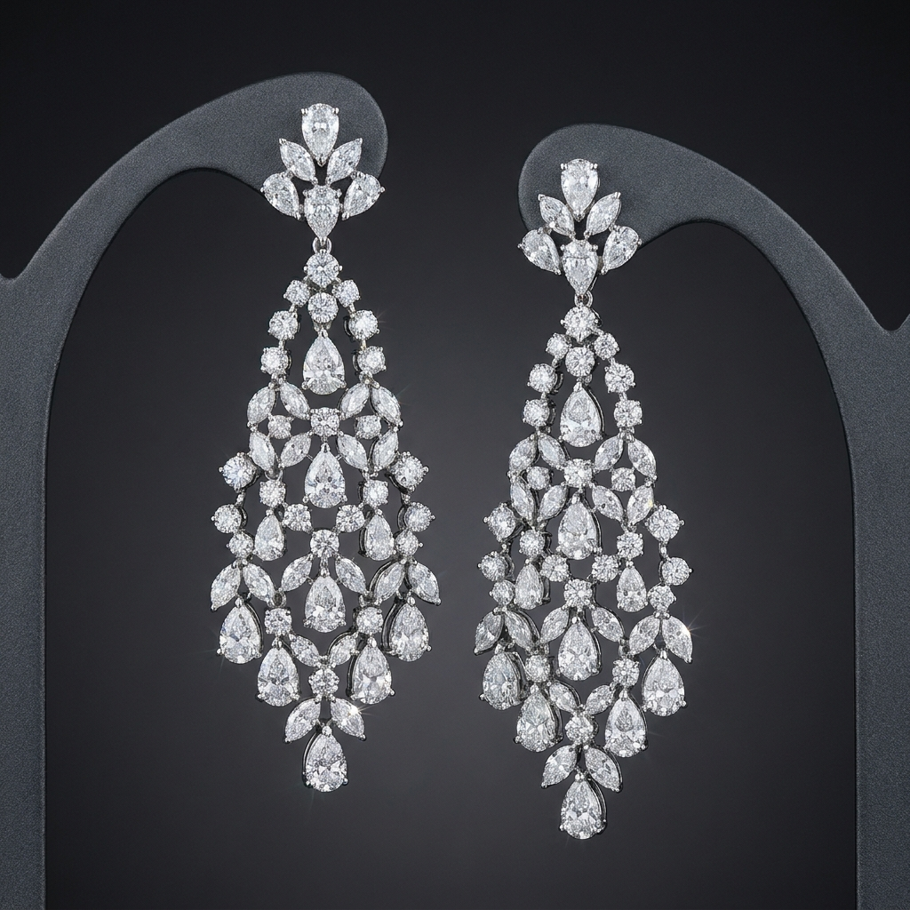 Chandelier Diamond Earrings — Earrings · The Diamond Harbour Marmaris